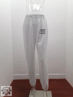 Letter Graphic Slim Sweatpants with Elastic Waist - QH Clothing