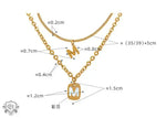 Exquisite 18K Gold Letter M Pendant Necklace - Timeless Elegance -  QH Clothing