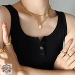 Exquisite 18K Gold Letter M Pendant Necklace - Timeless Elegance -  QH Clothing