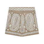 Linen Floral Embroidery Shorts - QH Clothing