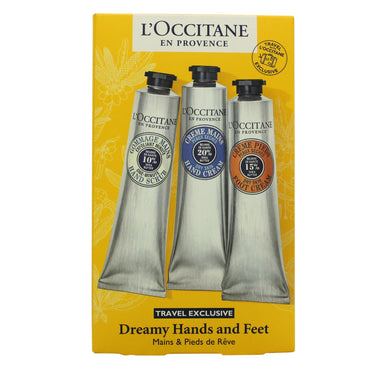 L’Occitane en Provence Dreamy Hands & Feet Gift Set 75ml Hand Scrub + 75ml Hand Cream + 75ml Foot Cream - Shower &