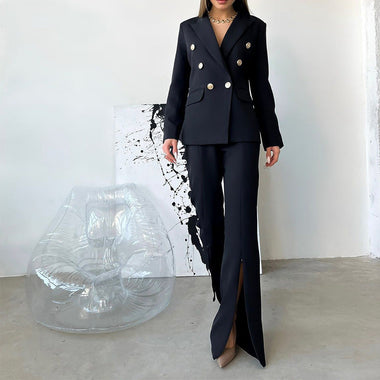 Long Sleeve Blazer & Trouser Suit - Clothing