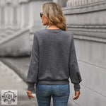 Polyester Textured Sweater - Autumn Chic - QH Clothing