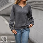 Polyester Textured Sweater - Autumn Chic - QH Clothing