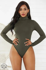 Sexy Women Clothing 12-Color Long Sleeve Turtleneck Slim Fit Solid Color Tight Bodysuit Winter Plus size - Quality Home Clothing| Beauty