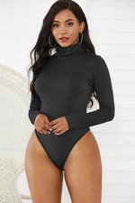 Sexy Women Clothing 12-Color Long Sleeve Turtleneck Slim Fit Solid Color Tight Bodysuit Winter Plus size - Quality Home Clothing| Beauty