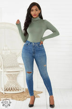 Sexy Women Clothing 12-Color Long Sleeve Turtleneck Slim Fit Solid Color Tight Bodysuit Winter Plus size - Quality Home Clothing| Beauty