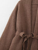 Elegant Double-sided Belted Winter Coat - QH Clothing