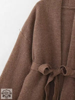 Elegant Double-sided Belted Winter Coat - QH Clothing