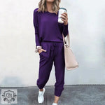 Spot Autumn Winter New Women Clothing   Loose-Fitting Solid Color Long Sleeves Casual Suit - Quality Home Clothing| Beauty