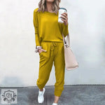 Spot Autumn Winter New Women Clothing   Loose-Fitting Solid Color Long Sleeves Casual Suit - Quality Home Clothing| Beauty