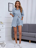 Loose Cotton Shirt Suit - Clothing