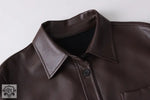 "Autumn Loose Fit Leather Jacket" - QH Clothing