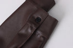 "Autumn Loose Fit Leather Jacket" - QH Clothing