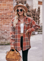 Oversize Plaid Shirt Coat - QH Clothing