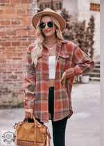 Oversize Plaid Shirt Coat - QH Clothing