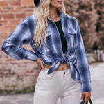 Oversize Plaid Shirt Coat - QH Clothing