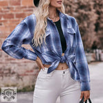 Oversize Plaid Shirt Coat - QH Clothing