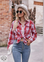 Oversize Plaid Shirt Coat - QH Clothing