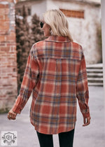 Oversize Plaid Shirt Coat - QH Clothing