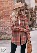 Oversize Plaid Shirt Coat - QH Clothing