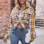 Oversize Plaid Shirt Coat - QH Clothing