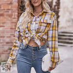 Oversize Plaid Shirt Coat - QH Clothing