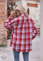 Oversize Plaid Shirt Coat - QH Clothing