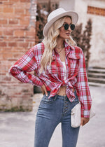 Oversize Plaid Shirt Coat - QH Clothing