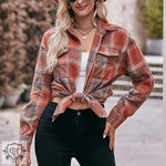 Oversize Plaid Shirt Coat - QH Clothing