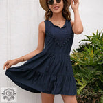 Women Clothing Summer Loose Sexy Solid Color Super Mori Dress - Quality Home Clothing| Beauty