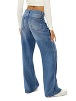 High Rise Wide Leg Denim Jeans - QH Clothing