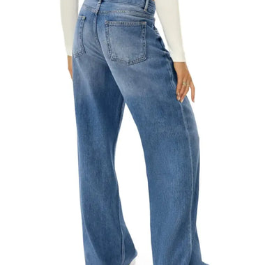 High Rise Wide Leg Denim Jeans - QH Clothing