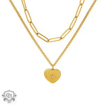 Exquisite Love and Star Double-Layered Pendant Necklace -  QH Clothing