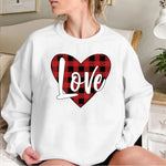 Love Heart Graphic Round Neck Sweater - Quality Home Clothing| Beauty