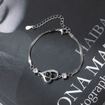 Exquisite and simple love diamond projection bracelet -  QH Clothing