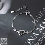 Exquisite and simple love diamond projection bracelet -  QH Clothing