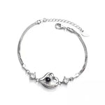 Exquisite and simple love diamond projection bracelet -  QH Clothing