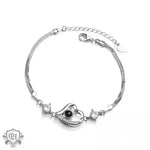 Exquisite and simple love diamond projection bracelet -  QH Clothing