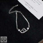 Exquisite and simple love diamond projection bracelet -  QH Clothing