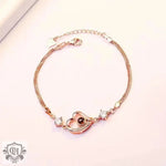 Exquisite and simple love diamond projection bracelet -  QH Clothing