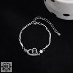 Exquisite and simple love diamond projection bracelet -  QH Clothing