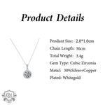 Elegant Lunar Glow Diamond Necklace for Mom -  QH Clothing