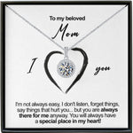 Elegant Lunar Glow Diamond Necklace for Beloved Mother -  QH Clothing