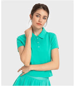 Luxtre Water Cooled Cooling Sports Short Sleeve Women Moisture Wicking Lightweight Quick Drying Outdoor Tennis Polo Shirt - Quality Home Clothing| Beauty