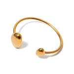 18k gold trendy fashionable irregular design open bracelet - QH Clothing