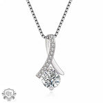 Luxury Herringbone Diamond Pendant Necklace in Gift Box -  QH Clothing