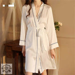 Autumn Winter Sexy Long Light Luxury Women Morning Gowns Bathrobe Cardigan Homewear - Quality Home Clothing| Beauty