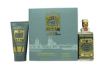 Cologne gift set with ornate gold and teal packaging, including Presentset 50ml EDC