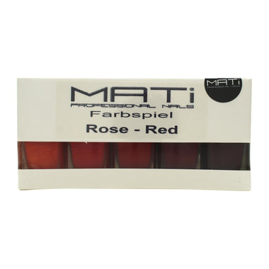 MATi Professional Nails Gift Set Red Rose 5 x 5ml Nail Polish - Makeup